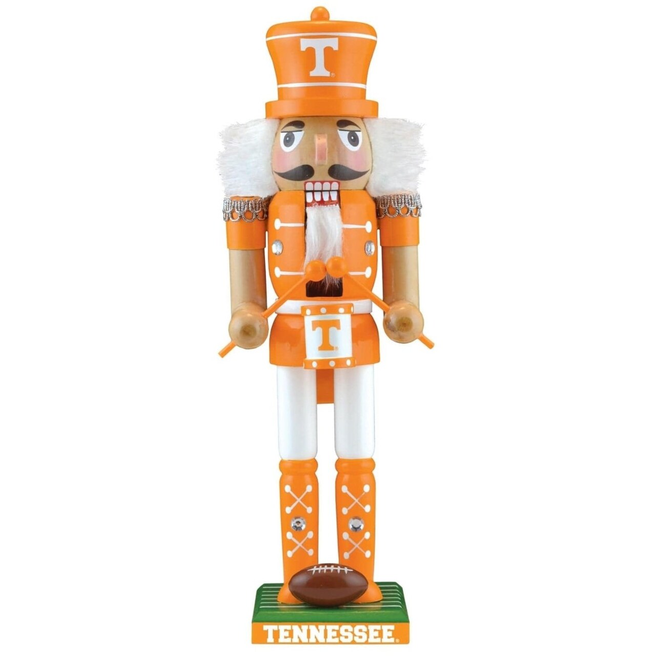 Tennessee Volunteers Collectible Nutcracker Handcrafted Solid Wood Team Colors